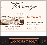Concha y Toro 2005 Carmenere Terrunyo